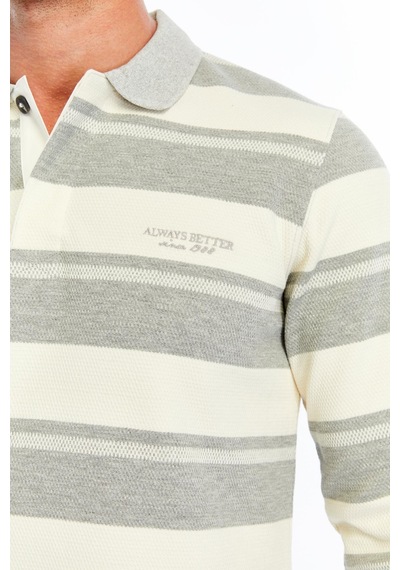Ar-ma Erkek Ribanalı Regular Fit Çizgili Polo Yaka Sweatshirt %95 Pamuk %5 Elastane Ringel Pike K30554953002 Gri-g10 Gri Ar-ma Erkek Ribanalı Regular Fit Çizgili Polo Yaka Sweatshirt %95 Pamuk %5 Elastane Ringel Pike K30554953002 Gri-g10 Gri