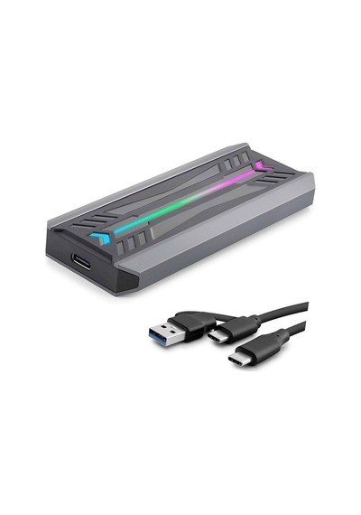 Ssd Kutu Type-c 3.1 + Usb3.0 Nvme M2 Chıp Rtl9210 Siyah Hdx1775 Evimdeyokyok