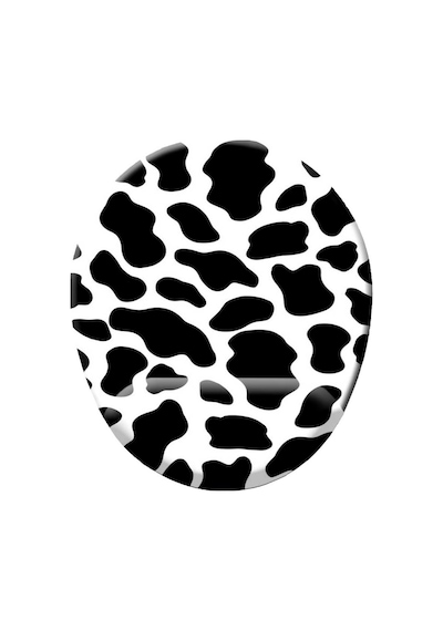 Siyah İnek Benekli Baskılı Bilek Destekli Mouse Pad Mousepad