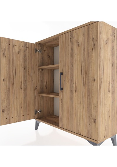 Arges Şifonyer 2 Raflı 2 Kapaklı 88x30x106 Çam-çam Çam