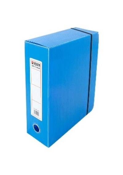 Arşiv Proje Kutusu Plastik Lastikli Geniş 24x32x9 Mavi 10'lu Paket