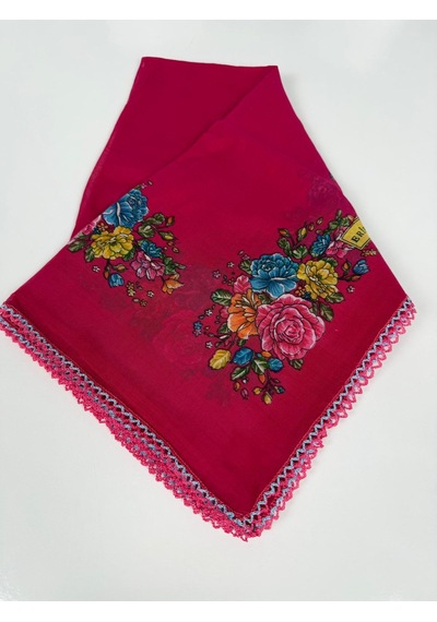 Eripek Oyalı Organik Pamuklu Yazma- 06083 Pembe