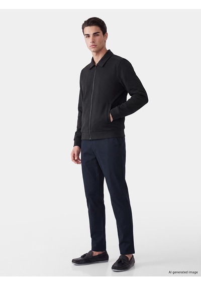 Lcwaıkıkı Classic Yeşil Polo Yaka Erkek Fermuarlı Sweatshirt