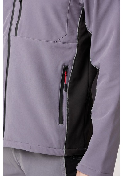 Allium Softshell Mont Suya Dayanıklı Rüzgar Kesici İç Astarlı Gri-siyah