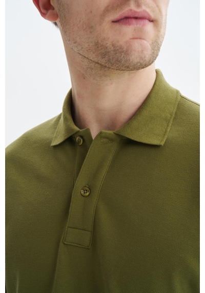 AR-MA Arma Erkek Regular Fit Basic % 100 Pamuk Pike Polo Yaka Tişört Y29374354502 Yeşil