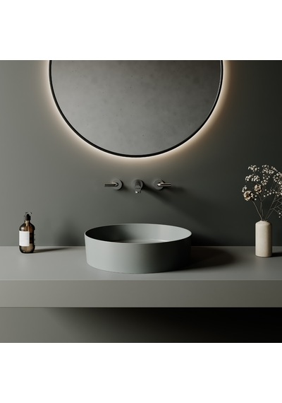 Creavit Loop Yuvarlak Masa Üstü Çanak Lavabo Ø45 Cm Extra Cool Grey Lp145