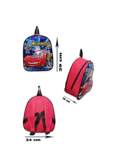 Cars Şimşek Kreş ve Anaokulu Çocuk Sırt Çantası 5d Kabartmalı 33 CM