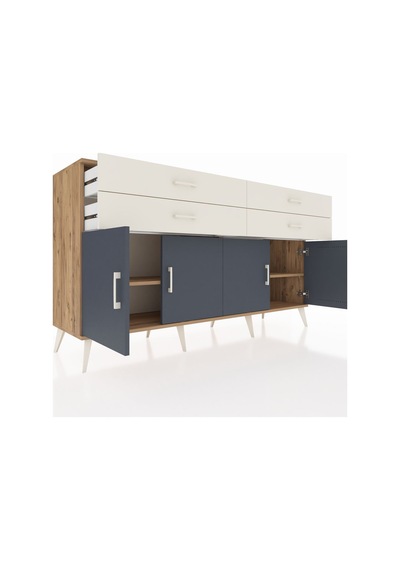 Hyperion Konsol 2 Raflı 4 Çekmeceli 8 Kapaklı 176x44x99 Çam-antra Çam-antrasit/aytaşı Hyperion Konsol 2 Raflı 4 Çekmeceli 8 Kapaklı 176x44x99 Çam-antra Çam-antrasit/aytaşı