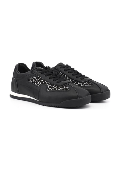 Gönderi(R) Gönderi R Kadın Siyah Lastik Bağcıklı Hakiki Deri Sneaker Ddza83742547