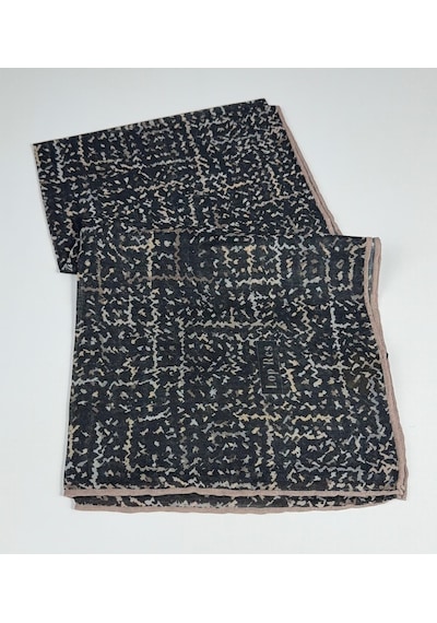 Lop Soft Pamuk Eşarp-06305 Vizon-siyah