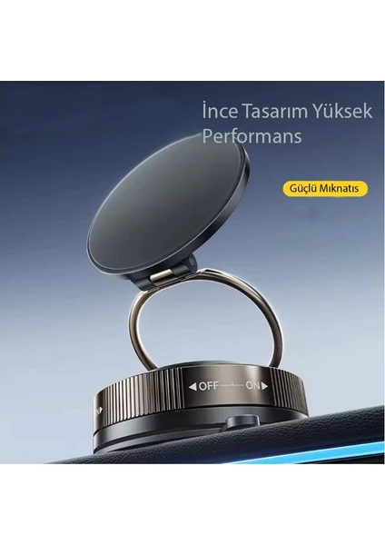 360 Dönen Magsafe Destekli Telefon Tutucu Vakumlu Katlanabilir Tüm Cihazlarla Uyumlu Diğer