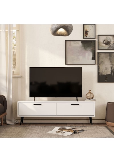 4060 Bold 138 Cm Tv Ünitesi Beyaz Beyaz