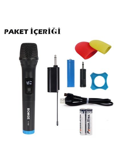 Monozone V-102 VHF Kablosuz Karaoke Mikrofonu