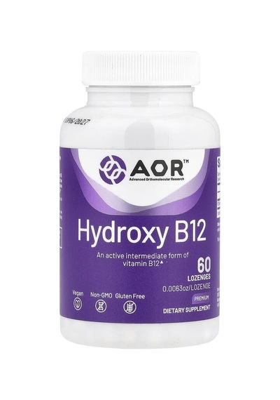 Advanced Orthomolecular Research Aor, Hydroxy B12, 1,000 Mcg, 60 Lozenges