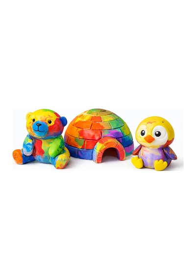 Kutup Ayısı, Eskimo Evi & Penguen Boyama Seti 3 Figür + 6 Renk Akrilik Boya + 2 Fırça Kutup Ayısı, Eskimo Evi & Penguen Boyama Seti 3 Figür + 6 Renk Akrilik Boya + 2 Fırça