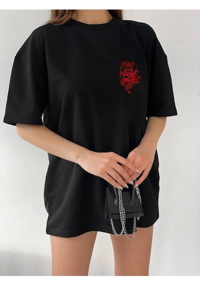 Startmore Garalio Unisex Oversize Gumball Baskılı T-shirt Siyah-ejdr