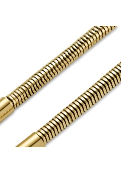 Altın Renk Unisex Snake Zincir 4 Mm Çelik Bileklik Altın