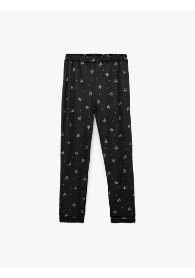 Koton Beli Lastikli Rahat Kalıp Fiyonk Baskılı Pijama Altı Siyah Desenli 6wlk40079mk Siyah Desenli Koton Beli Lastikli Rahat Kalıp Fiyonk Baskılı Pijama Altı Siyah Desenli 6wlk40079mk Siyah Desenli