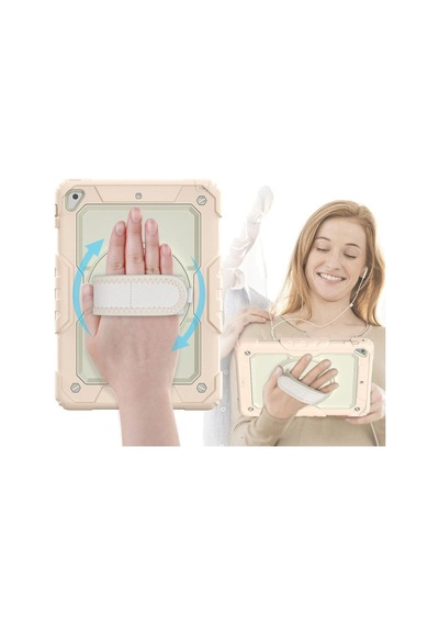 Apple İpad 5 Air 9.7 Kılıf Strap New Tablet Kapak - Pembe