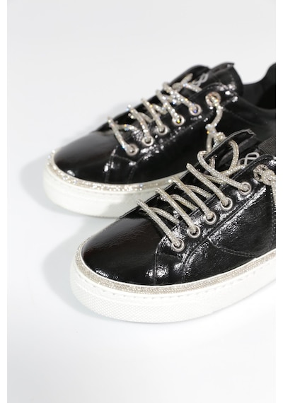 Dgn 2461 Kadin Bağcikli Sneaker Ayakkabi Siyah