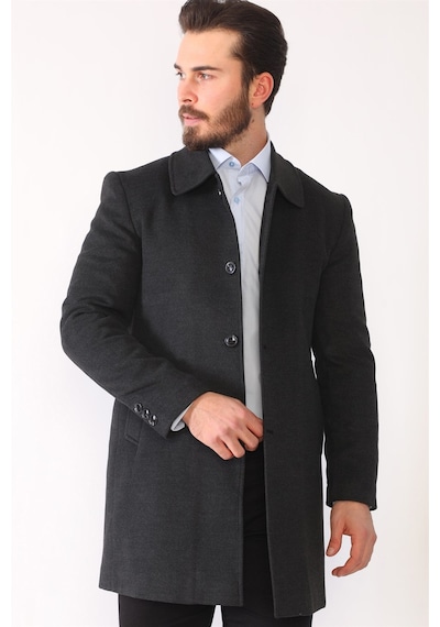 Plt8364 Dewberry Erkek Palto-antrasit Antrasit