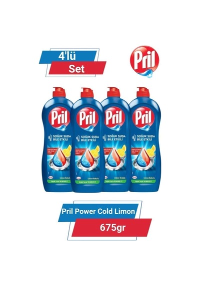 Pril Power Cold Limon 675gr 4'lü Set set-hnkdtj-5177-6126