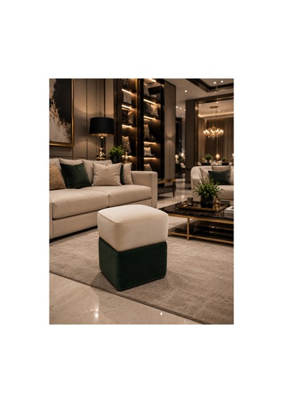 Dekorasyonun Yıldızı: Özel Kadife Puf Haki - 880229201 Haki