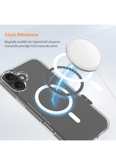 İphone 16 Serisi İle Uyumlu Magsafe Destekli Air Hybrid Şeffaf Kılıf, Darbe Emici Tpu + Pc Şeffaf Kılıf İphone 16 Diğer İphone 16 Serisi İle Uyumlu Magsafe Destekli Air Hybrid Şeffaf Kılıf, Darbe Emici Tpu + Pc Şeffaf Kılıf İphone 16 Diğer