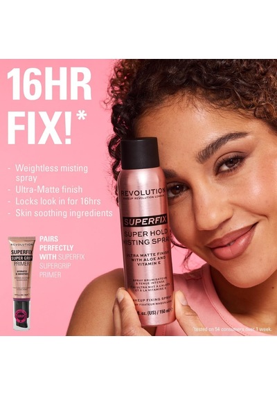 Makeup Revolution, Super Fix Misting Spray, Fissante Sprey Makyaj Malzemesi, Finish Opaco, Lunga Tenuta, Arricchito Con Vitamin E, 150 Ml Belirtilmemiş