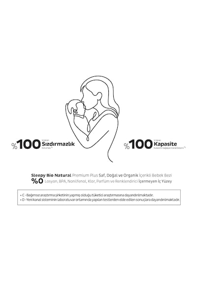 Sleepy Bio Natural Premium Plus Airbag Comfort Ultra Paket Bebek Bezi 7 Numara Xxlarge 112 Adet