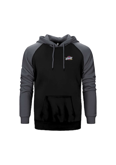 Clevaland Cavaliars Logo Gri Renk Reglan Kol Kapşonlu Sweatshirt Gri