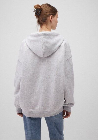 Mavi - Kapüşonlu Fermuarlı Gri Sweatshirt 1610221-80196 Gri