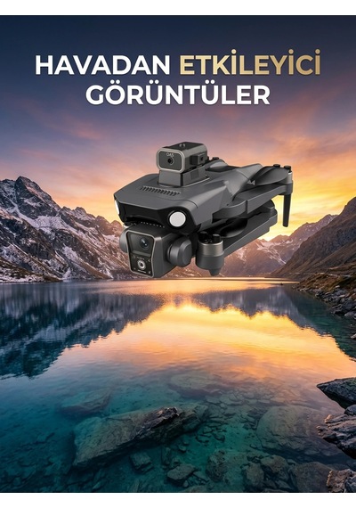 Çift Kameralı Gps Drone Geniş Açılı Havadan Görüntüleme Sistemi