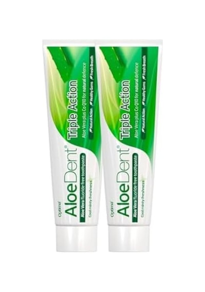 Aloe Vera İle 3 Etkili Diş Macunu Florür Ve Sls İçermeyen Doğal Beyazlık , 100 Ml X 2 Adet