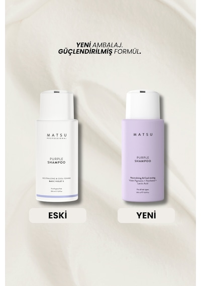 Matsu Mor Şampuan | Turunculaşma Karşıtı & İstenmeyen Yansıma Engelleyici Silver Şampuan 350 ml