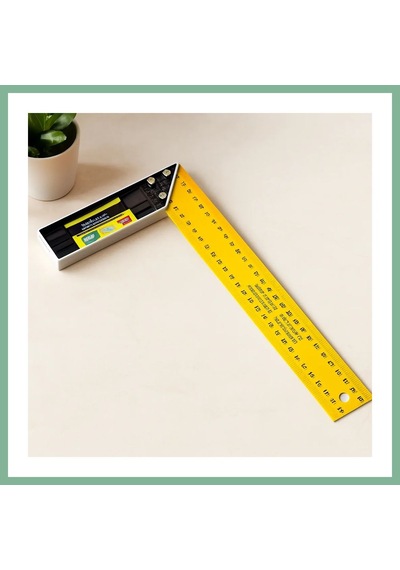 Bşkvirgo 40 Cm Metal Masa Gönyesi - Sarı Bsk2026