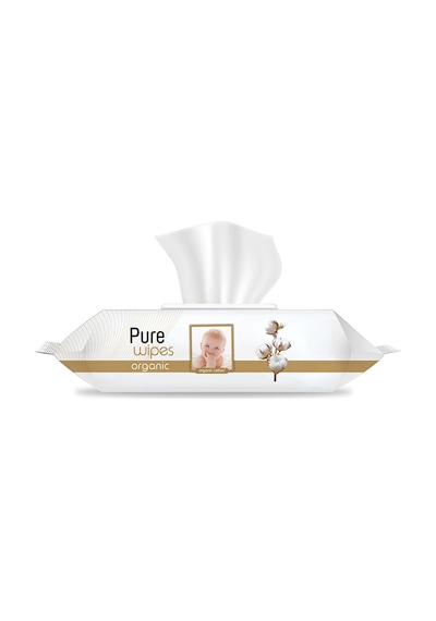 Pure Wipes Organik Pamuklu Bebek Islak Mendil 90 Adet
