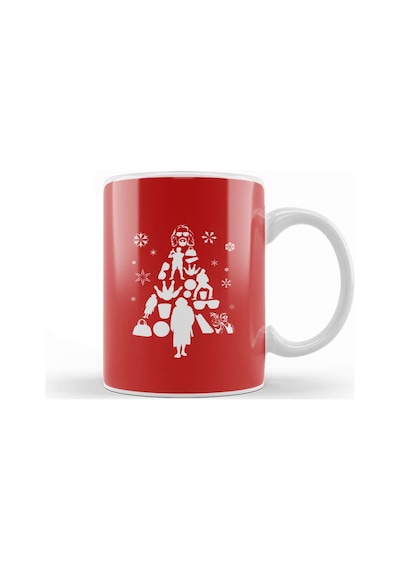 Big Lebowski Christmas Tree Silhouette Kupa Bardak Porselen Karışık