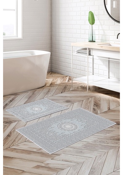 Alanur Trend Kaymaz Taban Dijital Banyo Takımı Kt468 gri