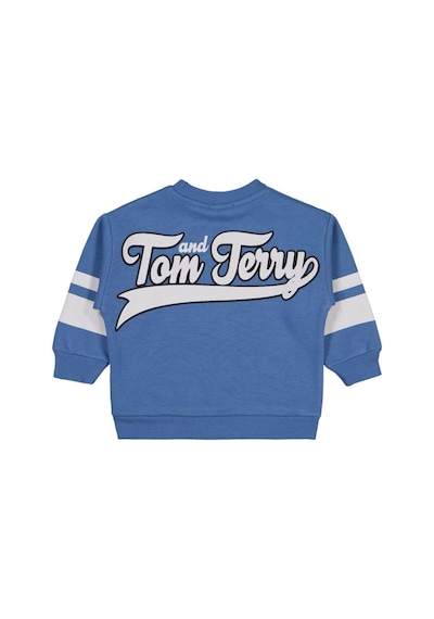 Tom and Jerry Kolu Çizgili Baskılı 2-5 Yaş Sweatshirt İndigo