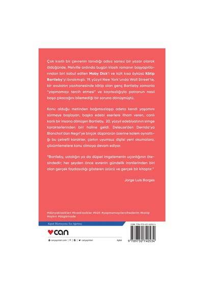 Kâtip Bartleby - Herman Merville  - Can Yayınları