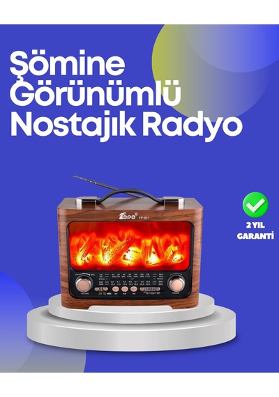 Hubrendy Tekno Taşınabilir Kamp Hoparlörü Solar Şarjlı, Şömine Efektli, 7w Güçlü Ses