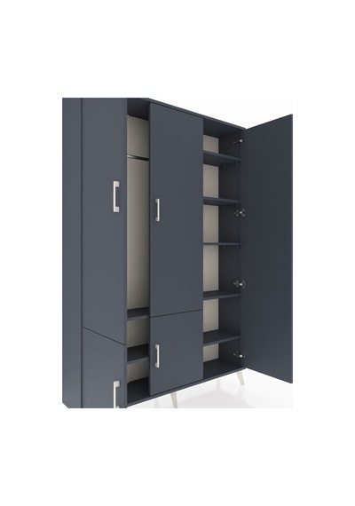 Arges Dolap 7 Raflı 5 Kapaklı Tek Askılı 132x30x195 Antrasit-antrasit/antrasit Antrasıt/antrasıt Arges Dolap 7 Raflı 5 Kapaklı Tek Askılı 132x30x195 Antrasit-antrasit/antrasit Antrasıt/antrasıt