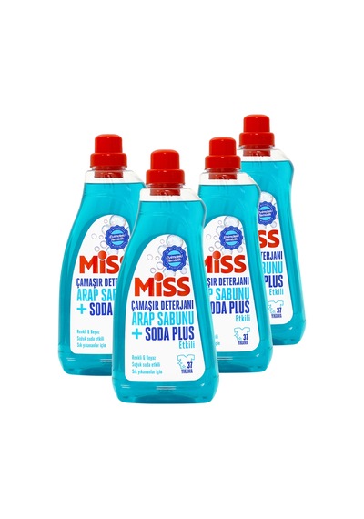 Sıvı Çamaşır Deterjanı Arap Sabunu + Soda Etkili 1500 Ml X 4 Adet Diğer