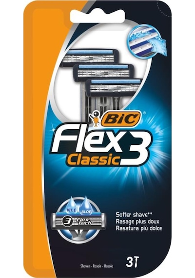 Bic 3 Flex Classic Tıraş Bıçağı 3'lü Bic 3 Flex Classic Tıraş Bıçağı 3'lü