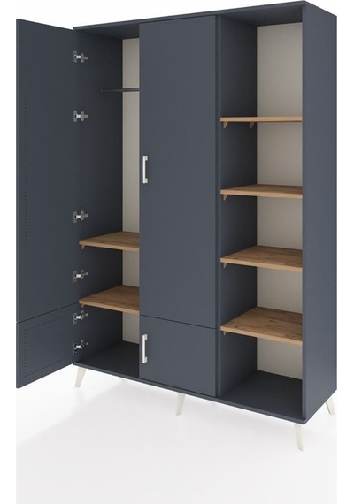 Hyperion Dolap 6 Raflı 4 Kapaklı Tek Askılı 132x44x195 Antrasit-antrasit/çam Antrasıt/atlas Çam Hyperion Dolap 6 Raflı 4 Kapaklı Tek Askılı 132x44x195 Antrasit-antrasit/çam Antrasıt/atlas Çam