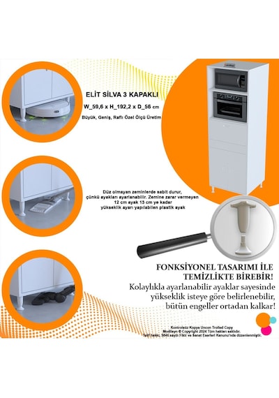 Afitap 2 Kapaklı 59,6 X 192,2 X 56 Cm Mini Fırın Mikrodalga Dolabı Çok Amaçlı Mutfak Dolabı Beyaz Afitap 2 Kapaklı 59,6 X 192,2 X 56 Cm Mini Fırın Mikrodalga Dolabı Çok Amaçlı Mutfak Dolabı Beyaz