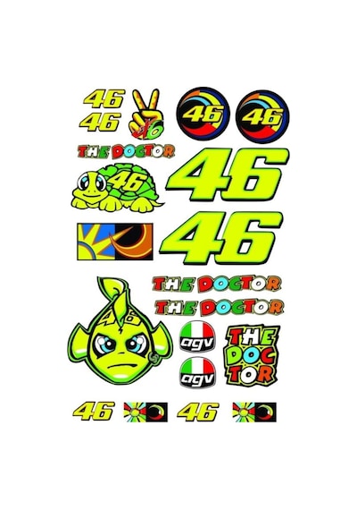 The Doctor Agv 46 Motorsiklet Kask Sticker Çıkartma Seti