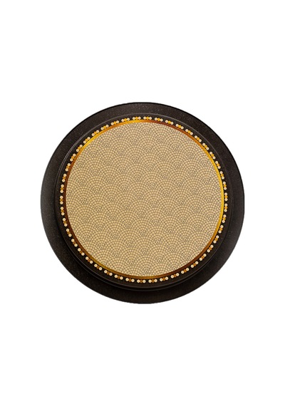 Mosaic Love Desenli Yuvarlak Metal Tepsi, 31.5 Cm