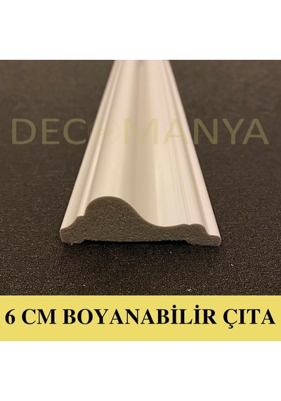 Decomanya Boyanabilir Duvar Çıtası 6 Cm Poliüretan Duvar Çıtası